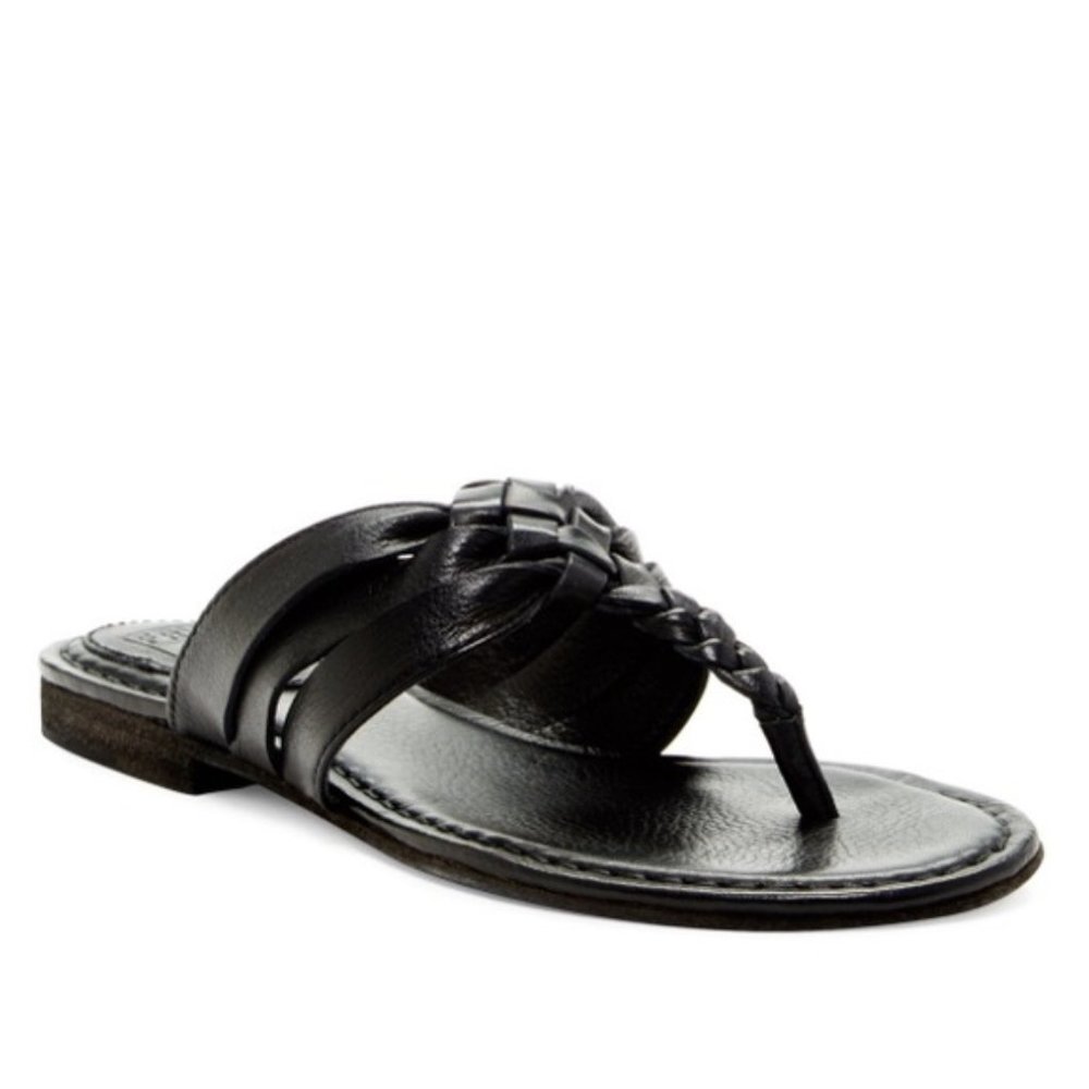Frye Carson Twisted Leather Thong Sandals